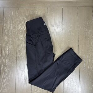 Lululemon Pants Womens 4‎ Black High Rise Yoga Leggings Athleisure Pockets Gym
